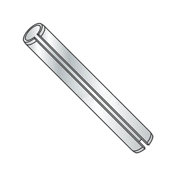 Newport Fasteners Slotted Spring Pin, 1/2 in Outside Dia, 3-1/2 in L, Steel, 100 PK 116894 - main